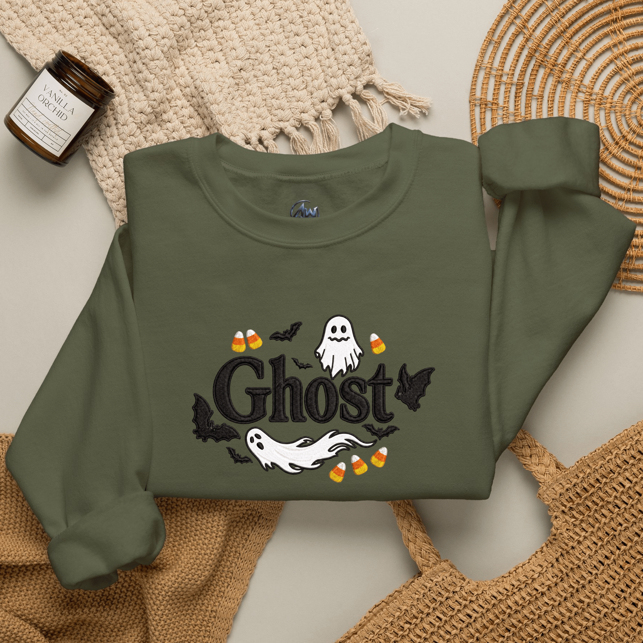 Ghost Halloween Crewneck Sweatshirt - Americanwolf87