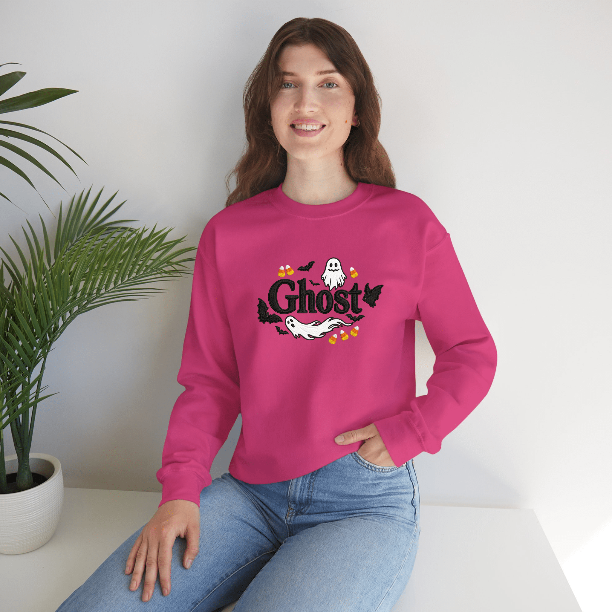 Ghost Halloween Crewneck Sweatshirt - Americanwolf87