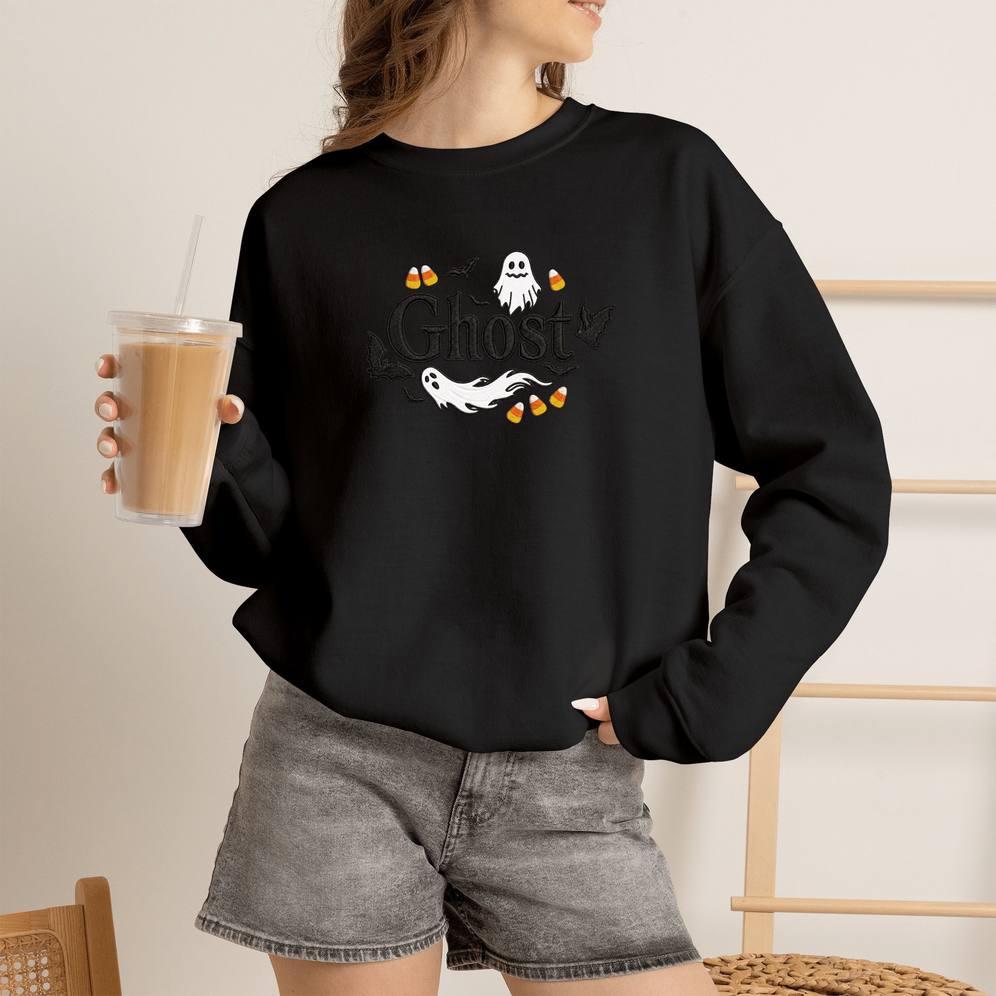 Ghost Halloween Crewneck Sweatshirt - Americanwolf87