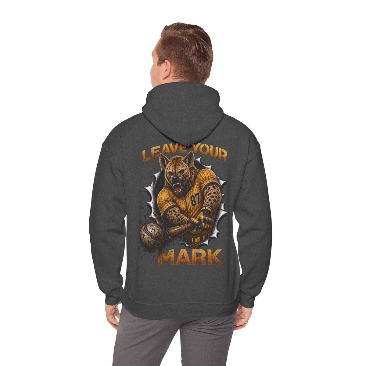 Hyena Graphic Baseball Hoodie "Leave Your Mark" 87 Series Limited Edition - Americanwolf87