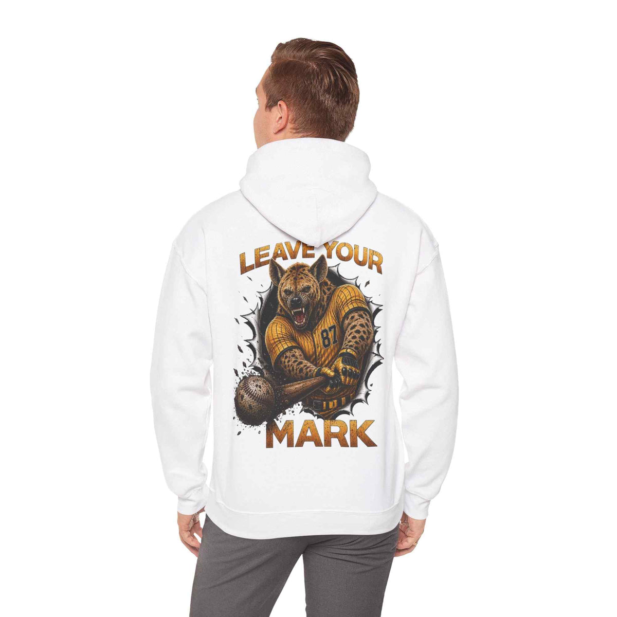 Hyena Graphic Baseball Hoodie "Leave Your Mark" 87 Series Limited Edition - Americanwolf87
