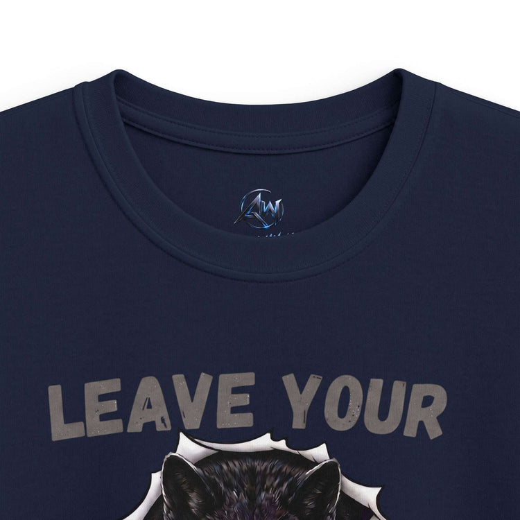 Kids "Leave Your Mark" Fierce Wolf Graphic Tee - Americanwolf87