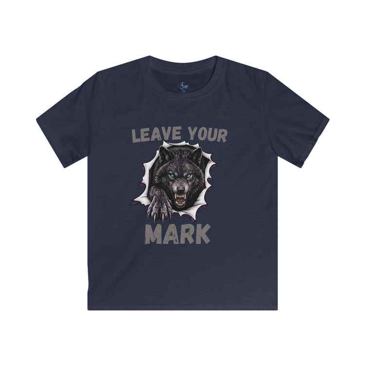 Kids "Leave Your Mark" Fierce Wolf Graphic Tee - Americanwolf87