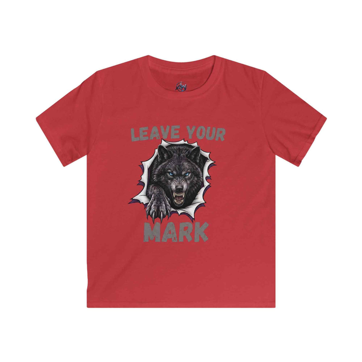 Kids "Leave Your Mark" Fierce Wolf Graphic Tee - Americanwolf87