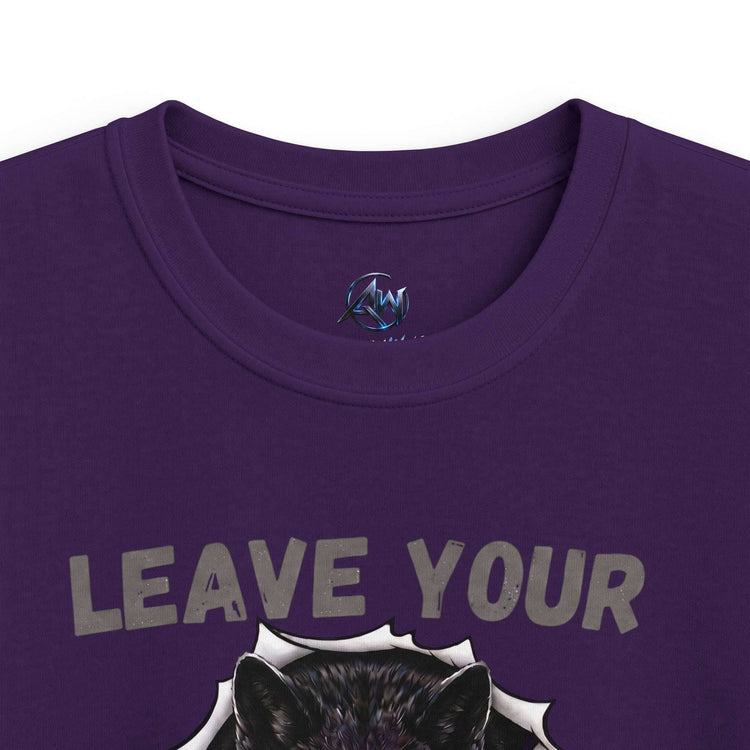 Kids "Leave Your Mark" Fierce Wolf Graphic Tee - Americanwolf87