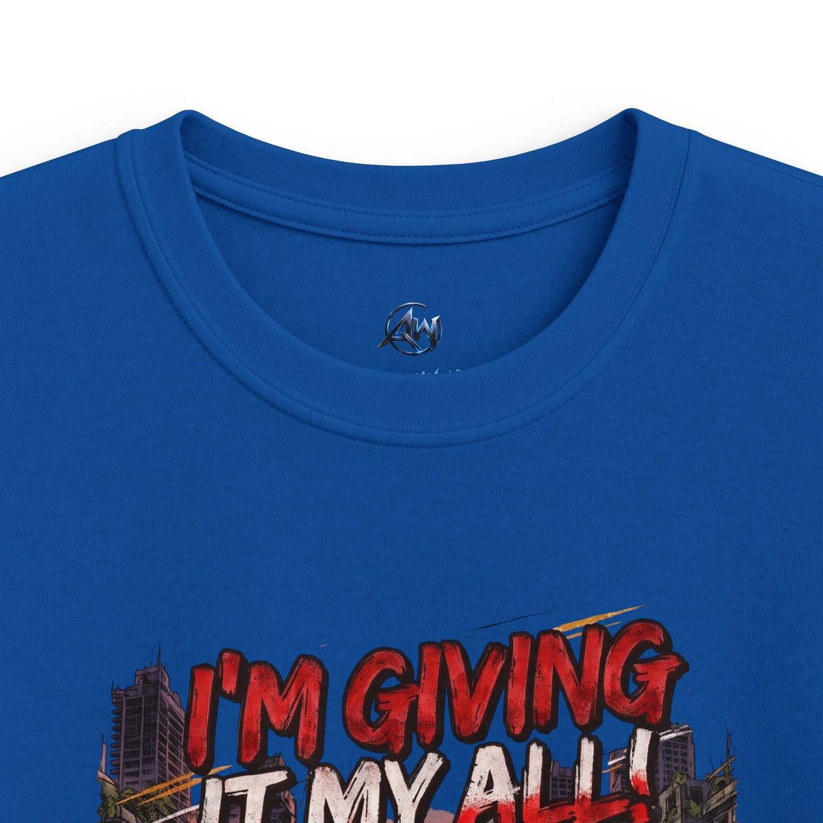 Kids Racing T-Shirt "I'm Giving It My All – Leave Your Mark" - Americanwolf87