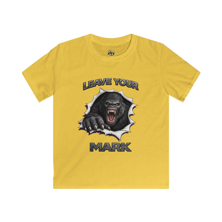 Kids Tee 'Leave Your Mark' Gorilla Graphic Shirt - Americanwolf87