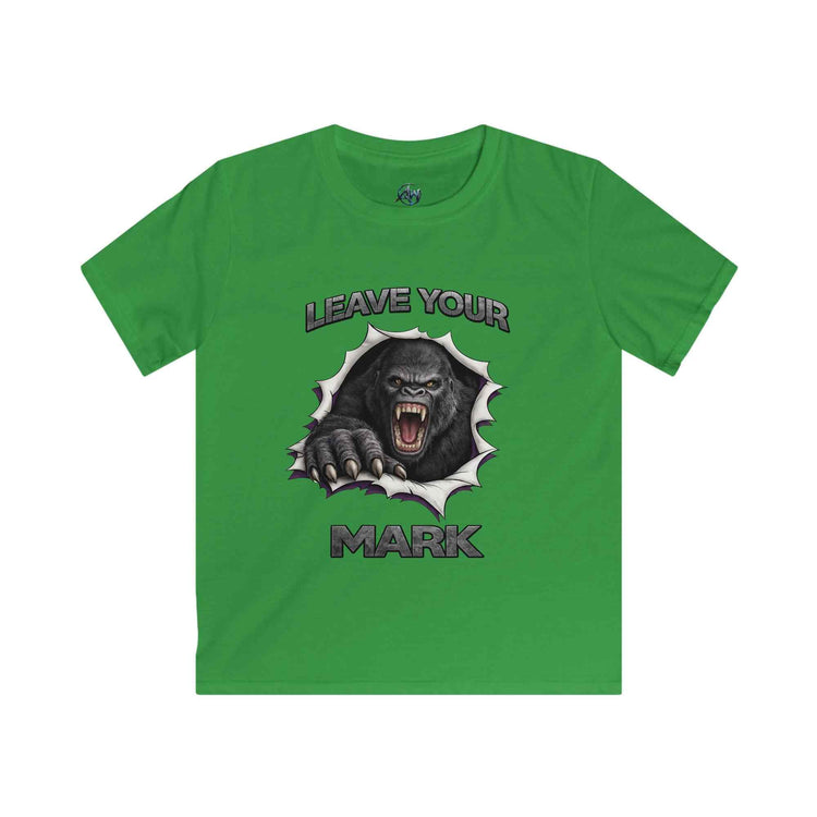 Kids Tee 'Leave Your Mark' Gorilla Graphic Shirt - Americanwolf87
