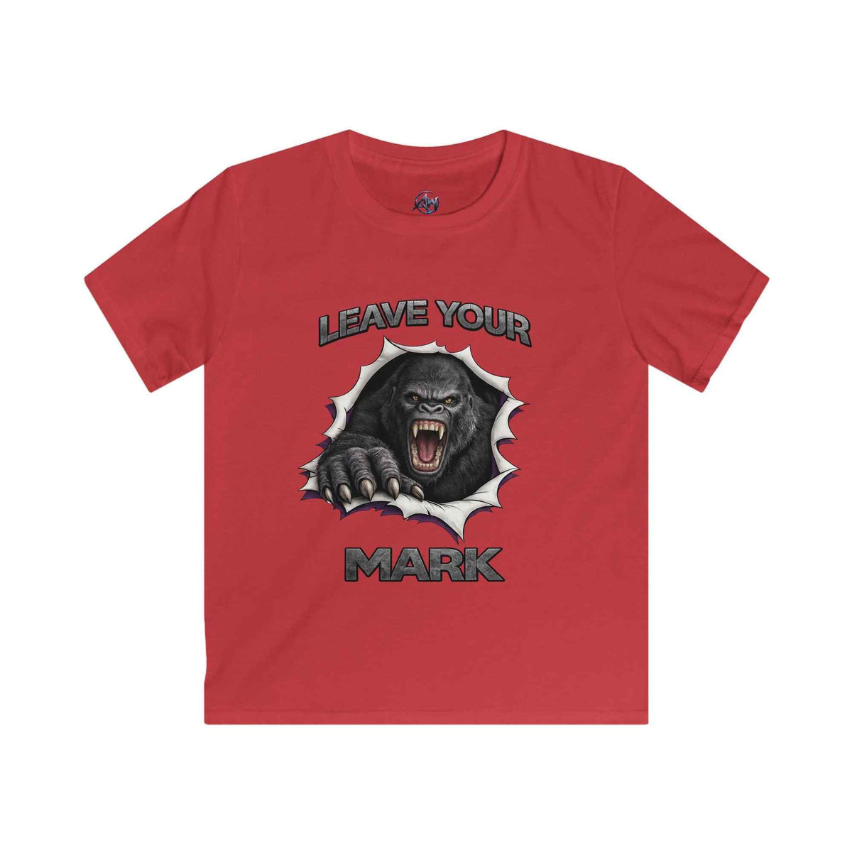Kids Tee 'Leave Your Mark' Gorilla Graphic Shirt - Americanwolf87
