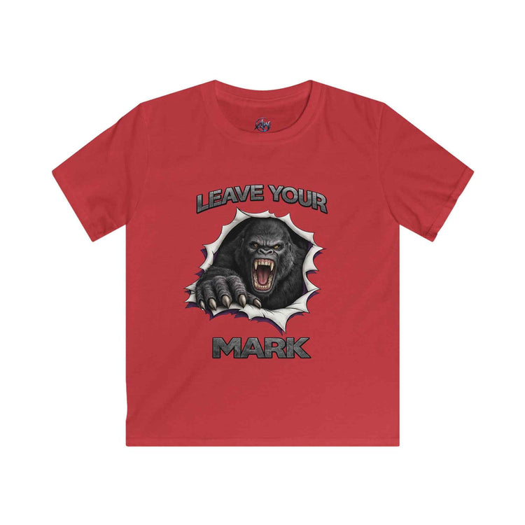 Kids Tee 'Leave Your Mark' Gorilla Graphic Shirt - Americanwolf87