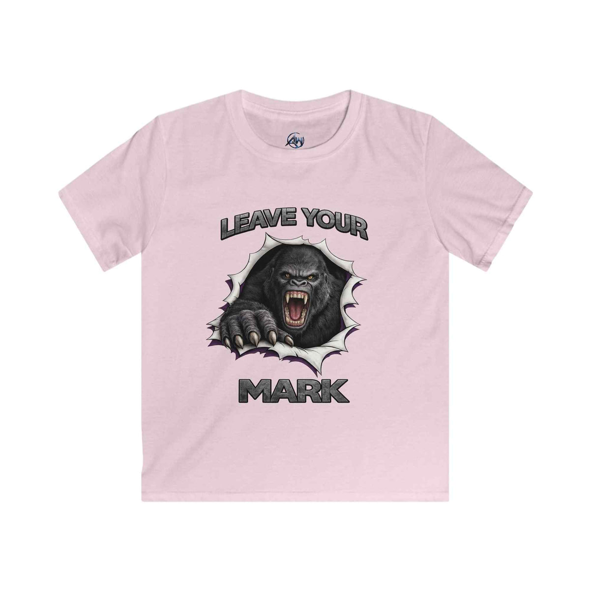Kids Tee 'Leave Your Mark' Gorilla Graphic Shirt - Americanwolf87