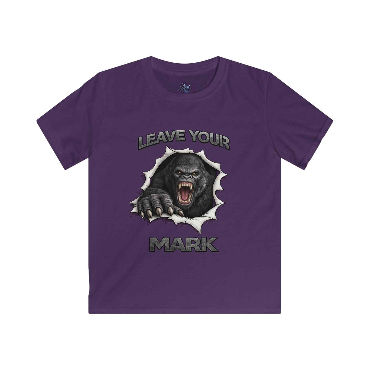 Kids Tee 'Leave Your Mark' Gorilla Graphic Shirt - Americanwolf87