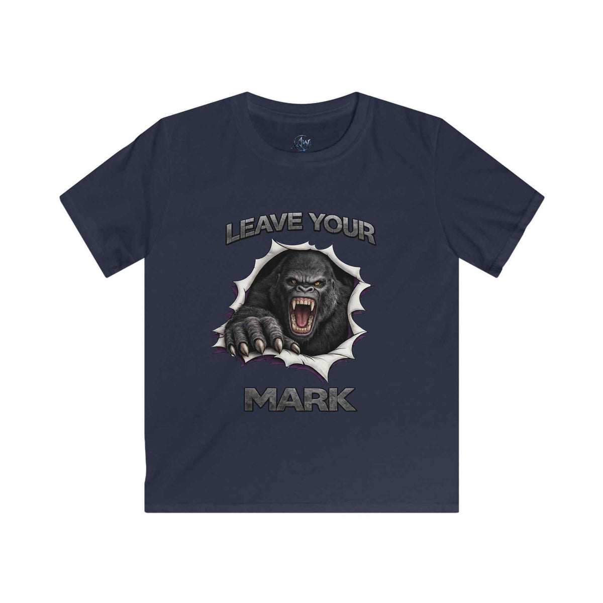 Kids Tee 'Leave Your Mark' Gorilla Graphic Shirt - Americanwolf87