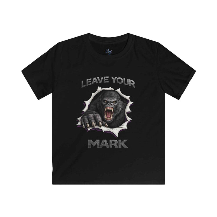 Kids Tee 'Leave Your Mark' Gorilla Graphic Shirt - Americanwolf87