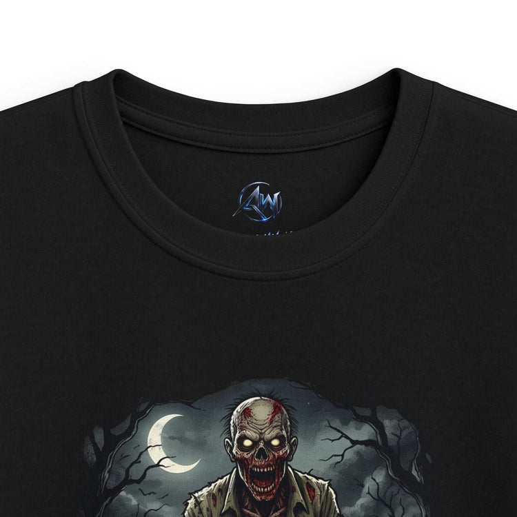 Kids Zombie Graphic Tee "Feed the Night" Halloween Horror Shirt for Boys & Girls - Americanwolf87