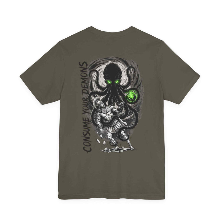 Kraken Octopus "Consume Your Demons" Graphic T-Shirt - Americanwolf87