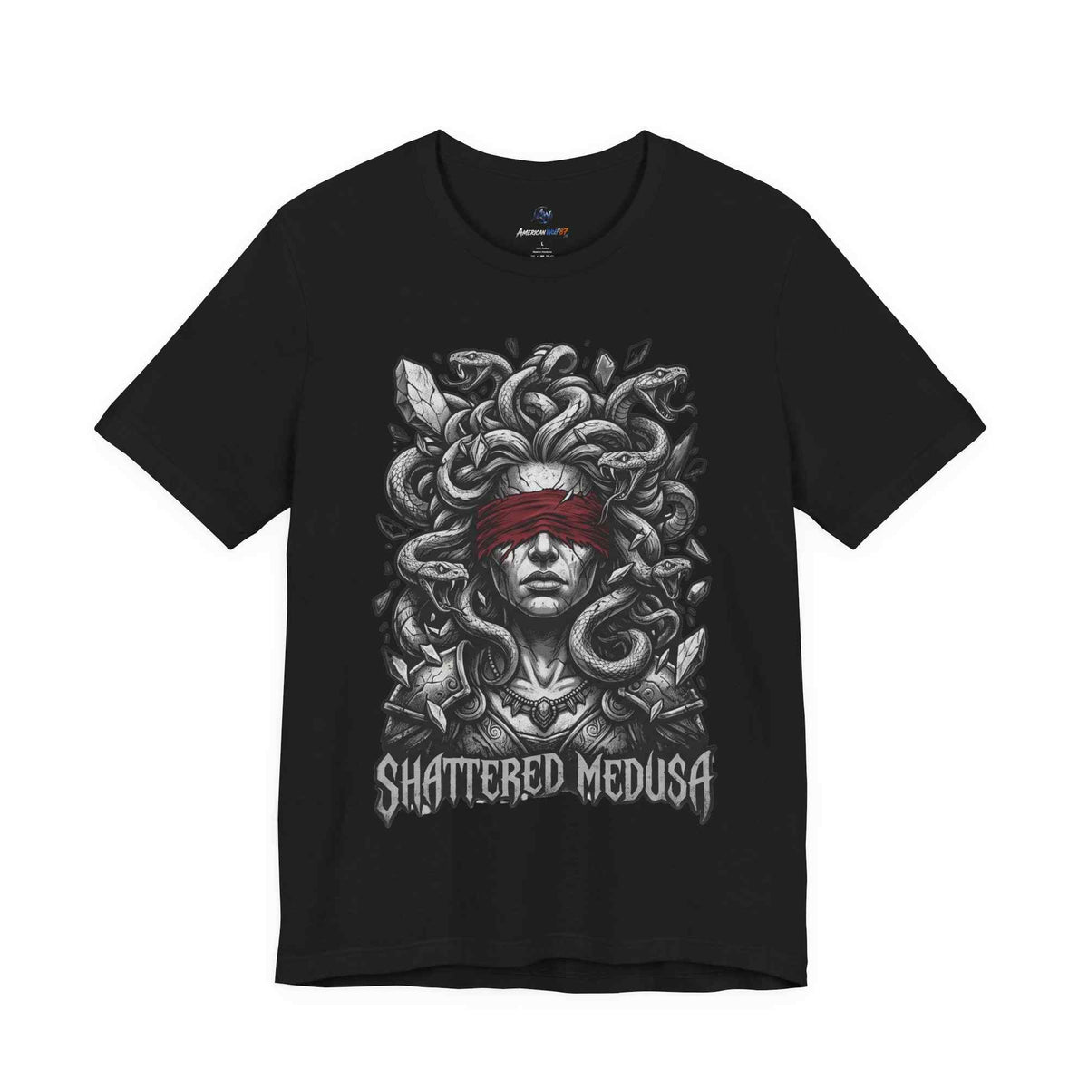 Shattered Medusa Dark Fantasy Graphic Tee – Premium Streetwear Shirt - Americanwolf87