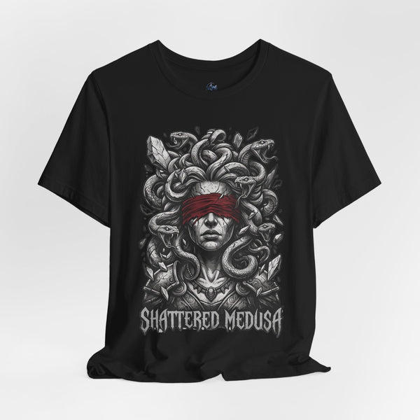 Shattered Medusa Dark Fantasy Graphic Tee – Premium Streetwear Shirt - Americanwolf87
