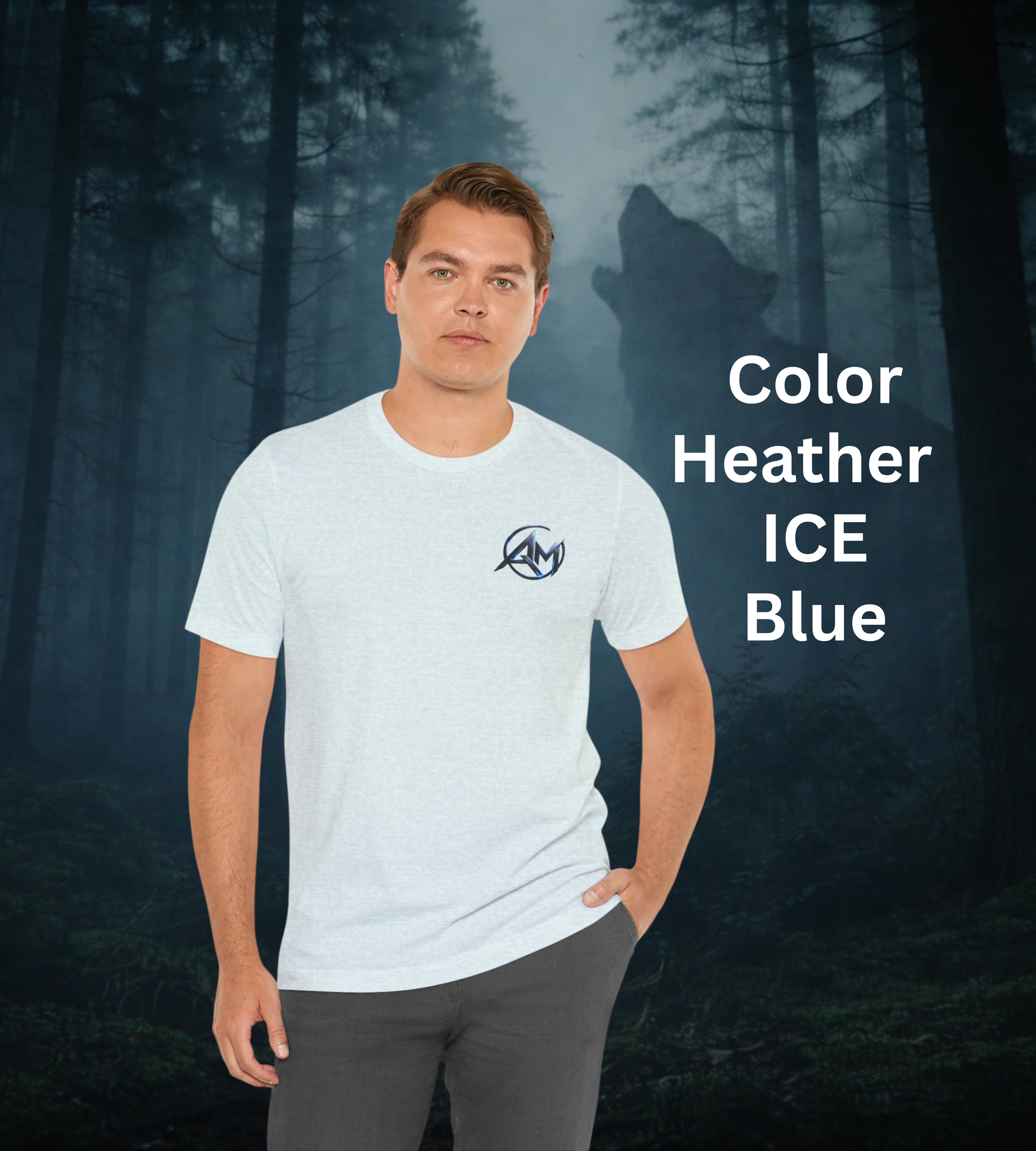 Americanwolf-AM Brand Signature Logo Soft T-shirt