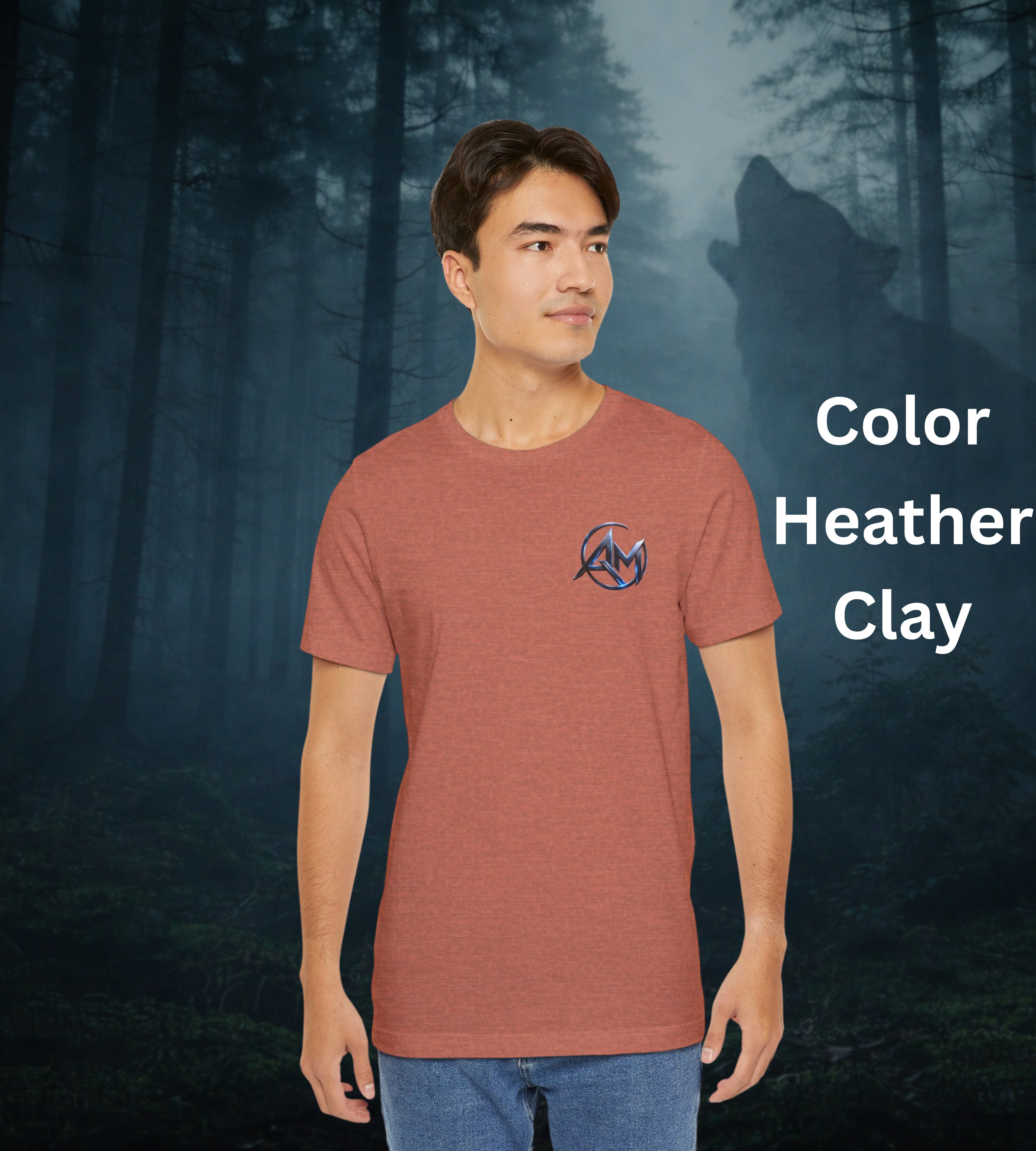 Americanwolf-AM Brand Signature Logo Soft T-shirt