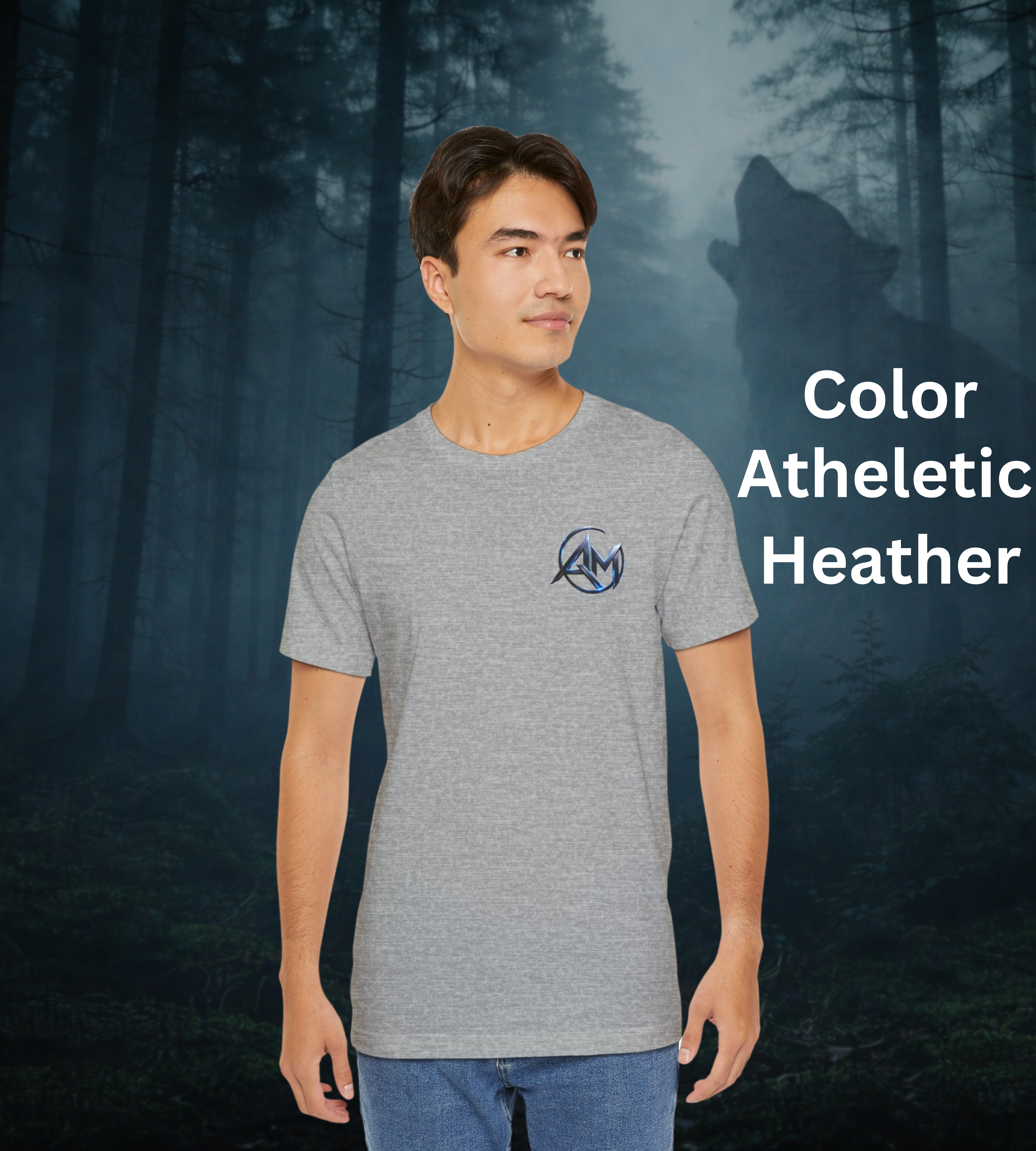 Americanwolf-AM Brand Signature Logo Soft T-shirt