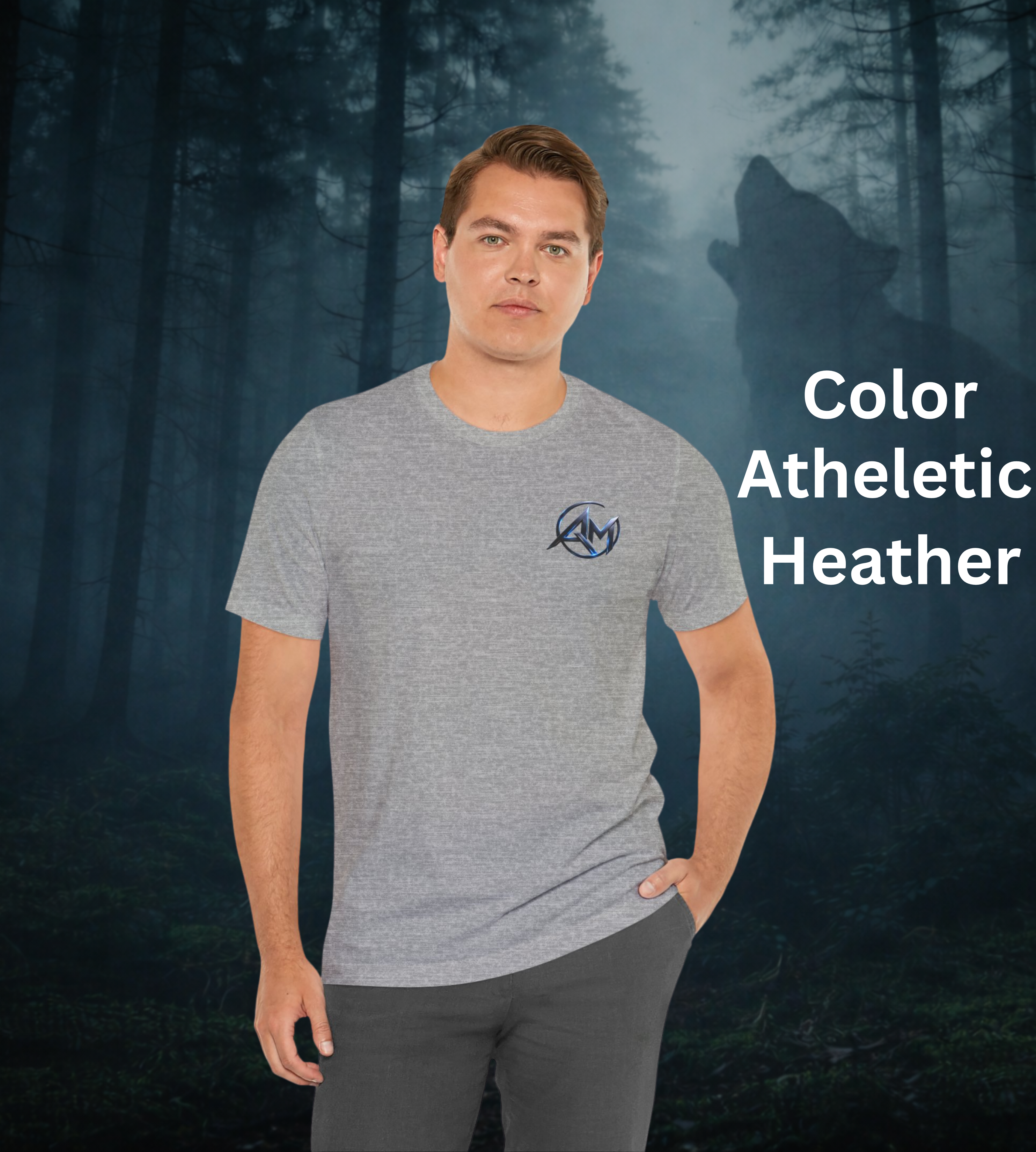 Americanwolf-AM Brand Signature Logo Soft T-shirt
