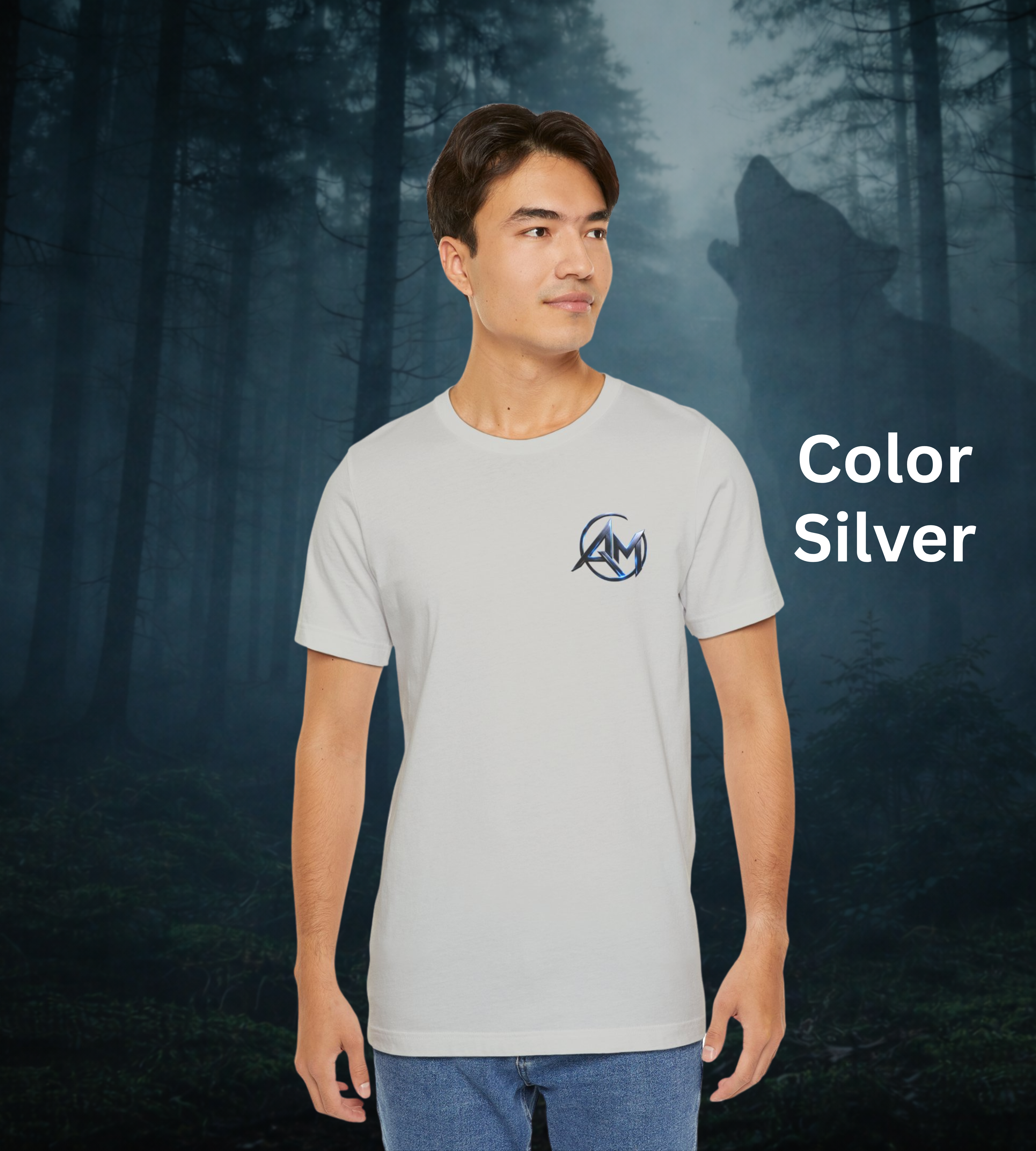 Americanwolf-AM Brand Signature Logo Soft T-shirt