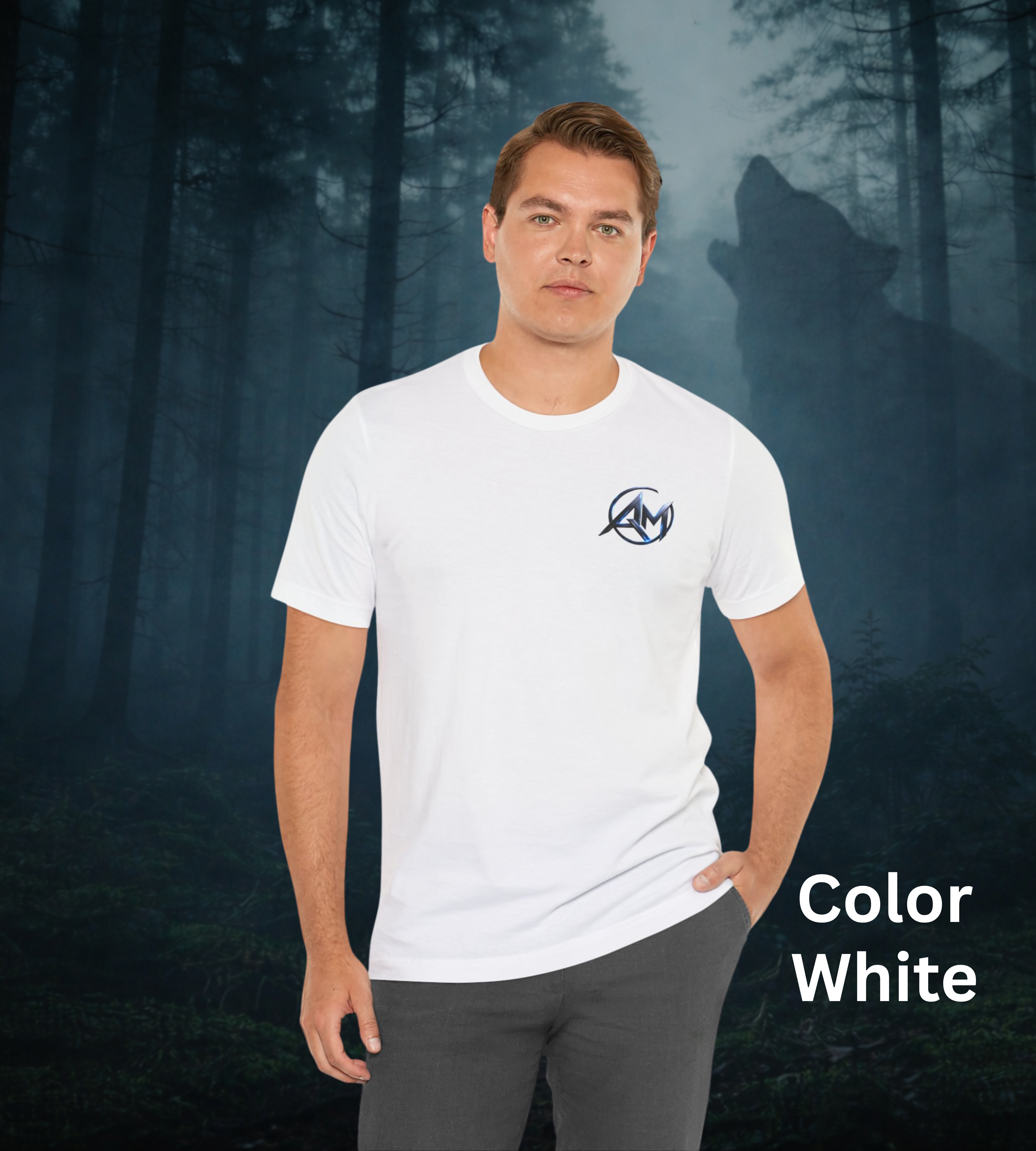 Americanwolf-AM Brand Signature Logo Soft T-shirt