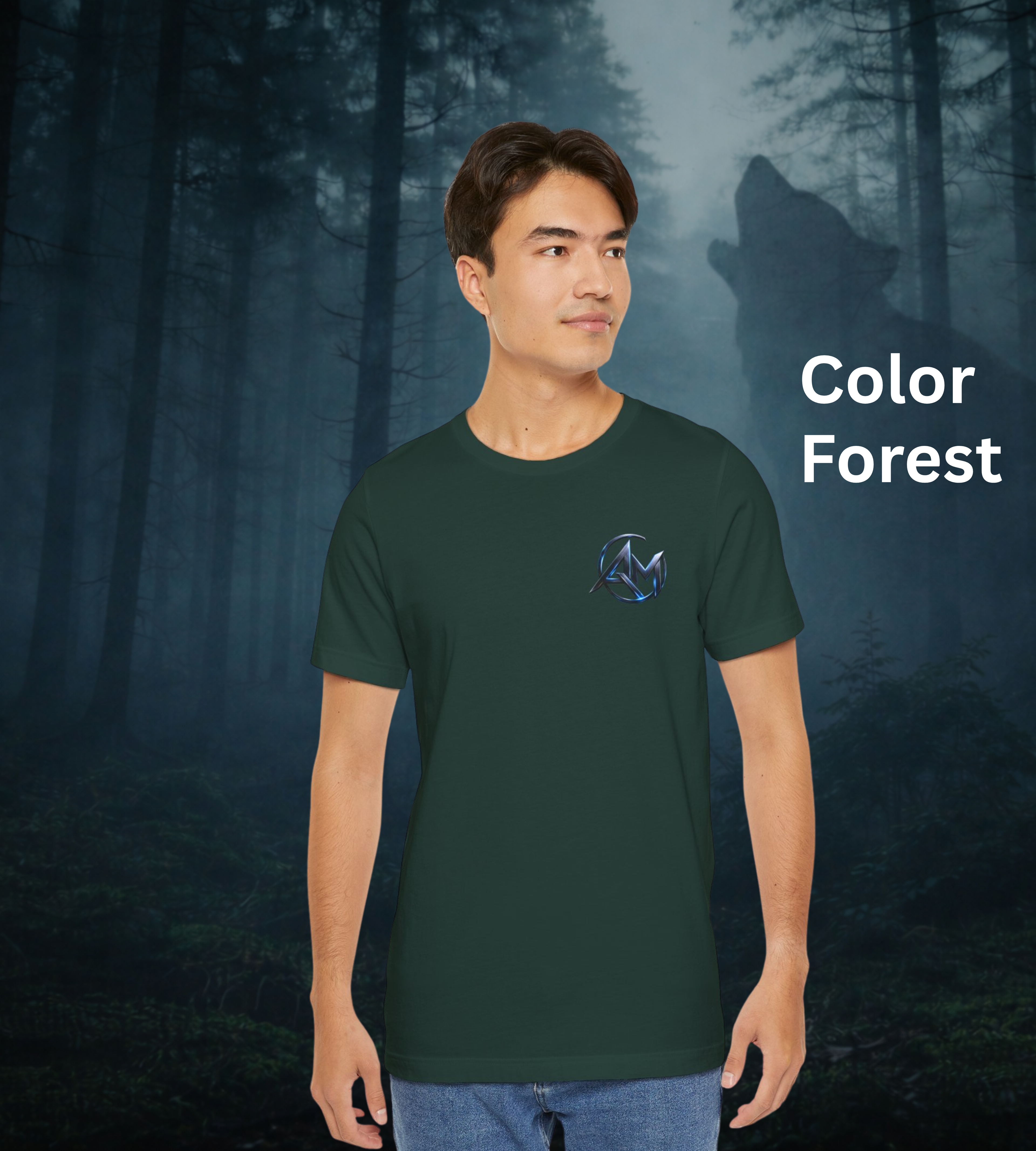 Americanwolf-AM Brand Signature Logo Soft T-shirt
