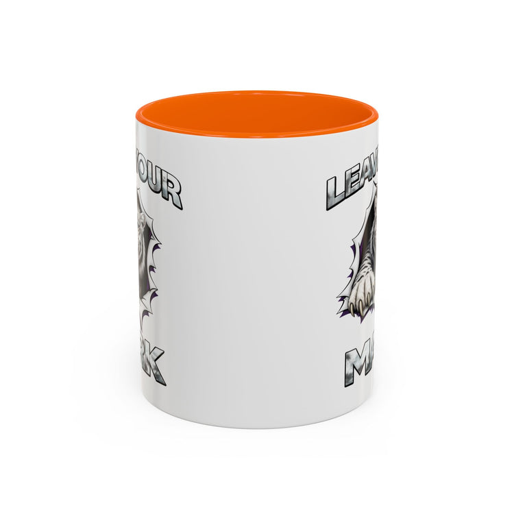 Wild White Tiger "Leave Your Mark" Fierce Animal Accent Coffee Mug - Americanwolf87