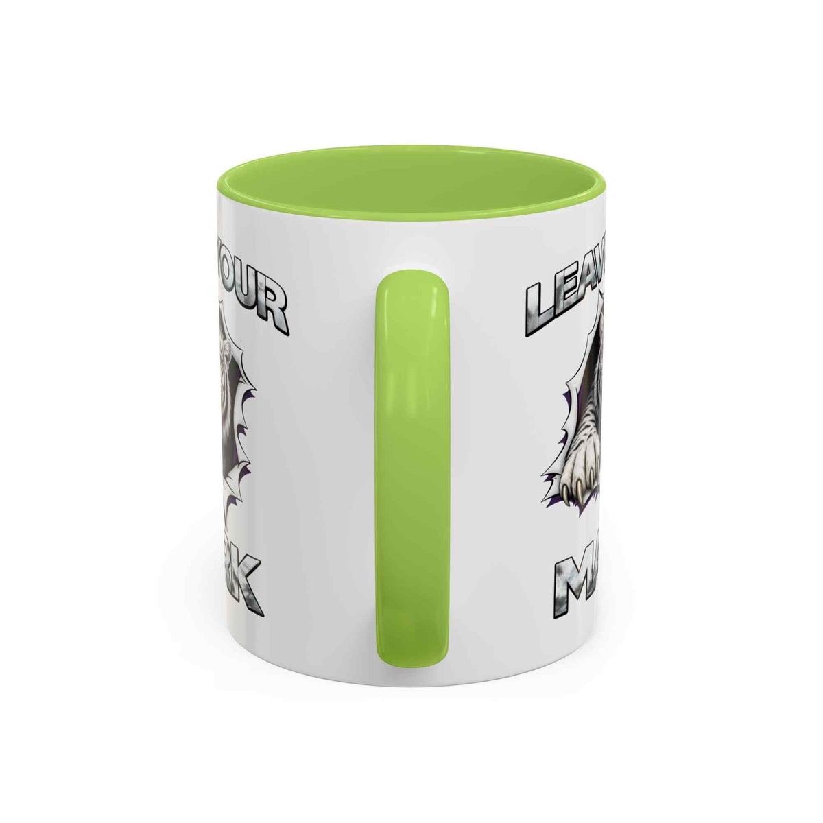 Wild White Tiger "Leave Your Mark" Fierce Animal Accent Coffee Mug - Americanwolf87