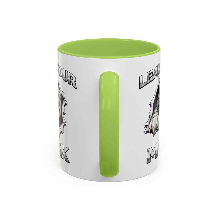Wild White Tiger "Leave Your Mark" Fierce Animal Accent Coffee Mug - Americanwolf87