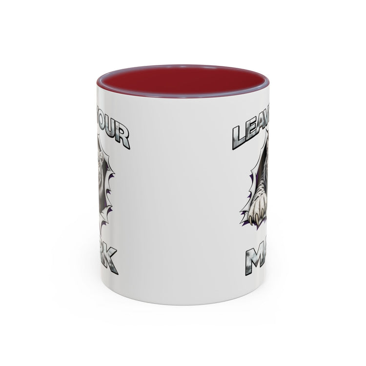 Wild White Tiger "Leave Your Mark" Fierce Animal Accent Coffee Mug - Americanwolf87