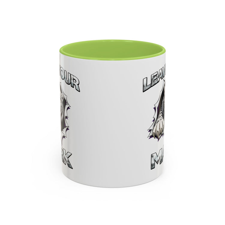 Wild White Tiger "Leave Your Mark" Fierce Animal Accent Coffee Mug - Americanwolf87