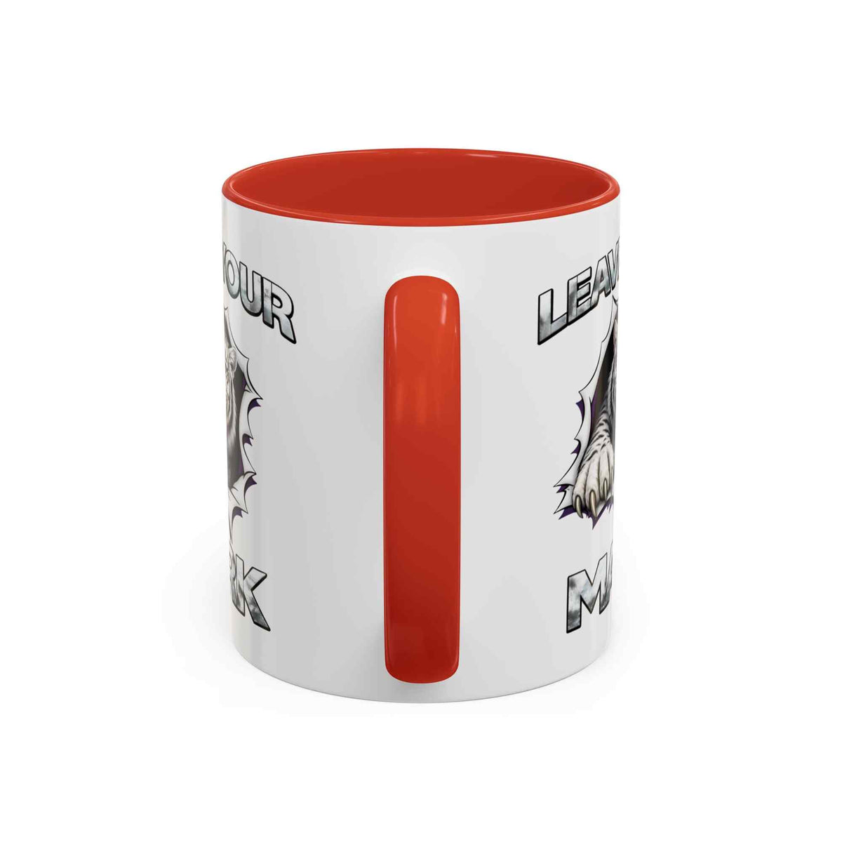 Wild White Tiger "Leave Your Mark" Fierce Animal Accent Coffee Mug - Americanwolf87