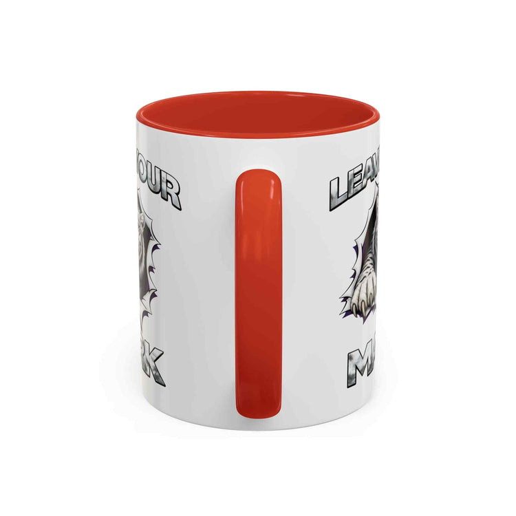 Wild White Tiger "Leave Your Mark" Fierce Animal Accent Coffee Mug - Americanwolf87
