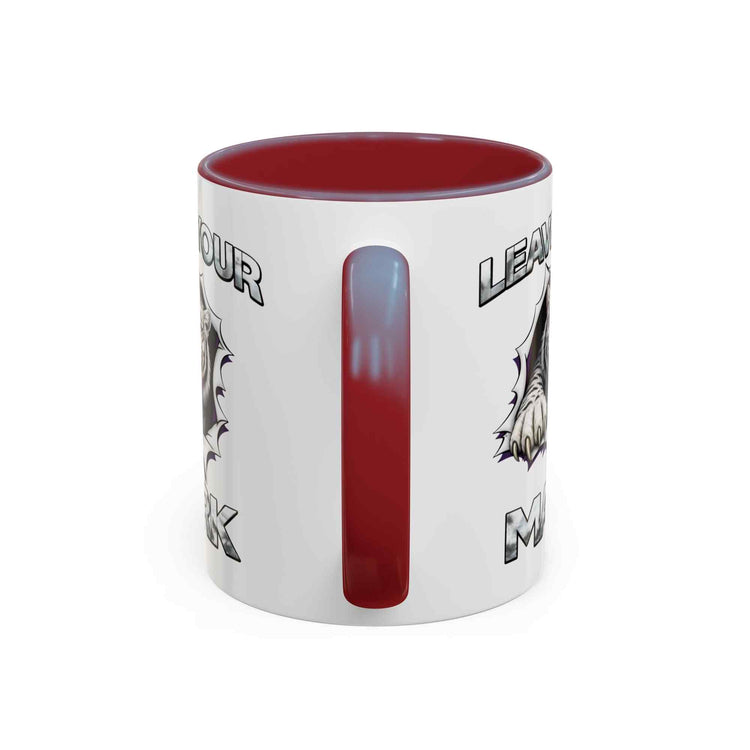 Wild White Tiger "Leave Your Mark" Fierce Animal Accent Coffee Mug - Americanwolf87
