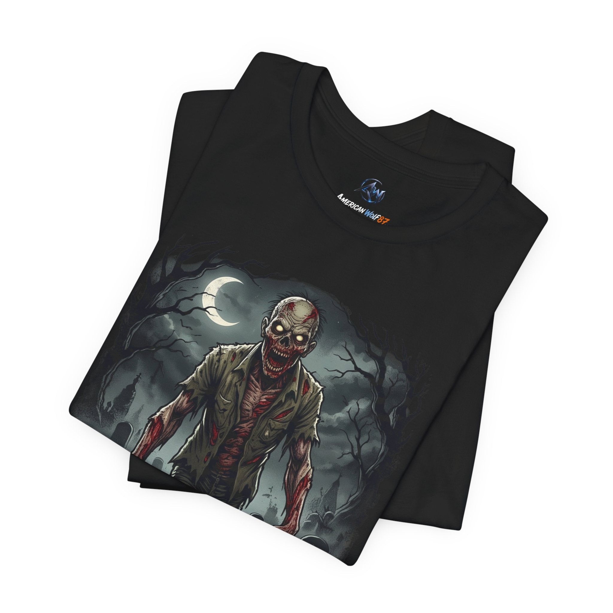 Zombie T-Shirt Feed the Night Horror Graphic Tee - Americanwolf87