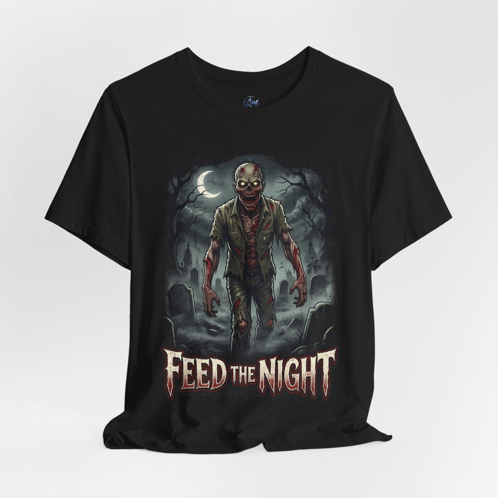 Zombie T-Shirt Feed the Night Horror Graphic Tee - Americanwolf87